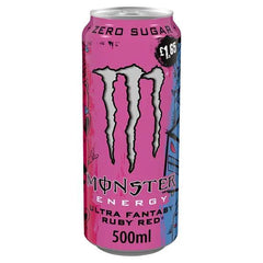 Monster Energy Drink Ultra Fantasy Ruby Red Zero Sugar 12 x 500ml (Case of 12)
