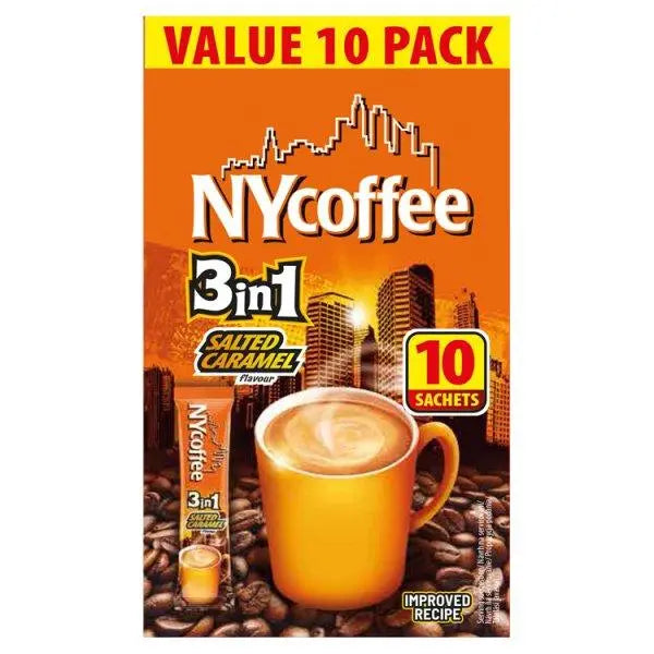 NYCoffee 3in1 Salted Caramel Flavour (14 x 10) 140g (Case of 10) - Honesty Sales U.K
