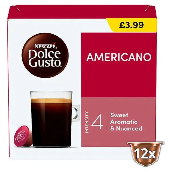 Nescafé Dolce Gusto Americano 12 x 8g = 96g - Honesty Sales U.K