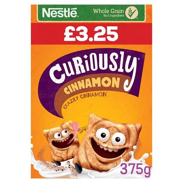 Nestlé Curiously Cinnamon Cereal 375g (Case of 6) - Honesty Sales