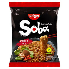 Nissin Soba Chili Instant Wok Style Noodles 111g (Case of 9)  Honesty Sales U.K