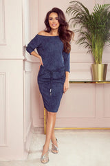 Numoco dark denim color sporty dress - Honesty Sales