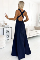 Numoco elegant maxi long dress that can be tied in many ways - Honesty Sales