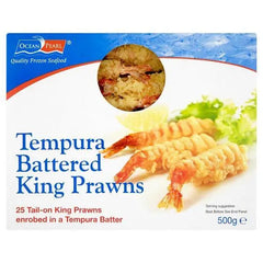 Ocean Pearl Tempura Battered King Prawns 500g (25 Pieces) - Honesty Sales