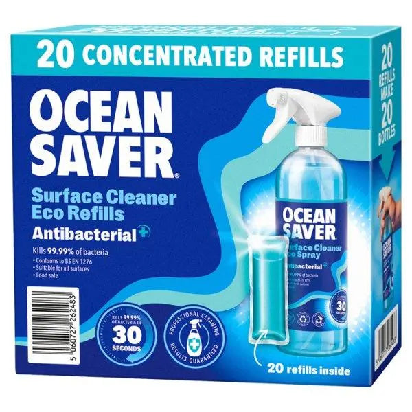 Ocean Saver Surface Cleaner Eco Refills Antibacterial 20 x 10ml - Honesty Sales
