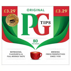 PG Tips 80 Original Tea Bags 232g (Case of 6) - Honesty Sales U.K