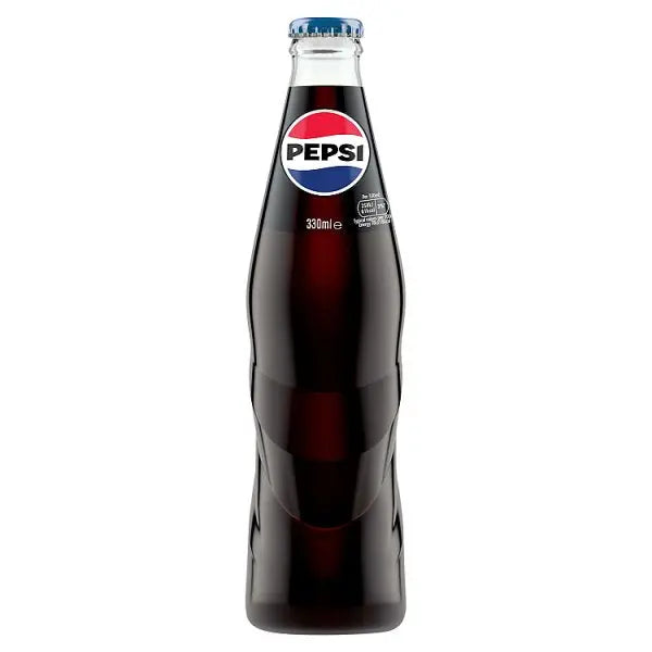 Pepsi Cola Glass Bottle 12 x 330ml Bottles Honesty Sales U.K
