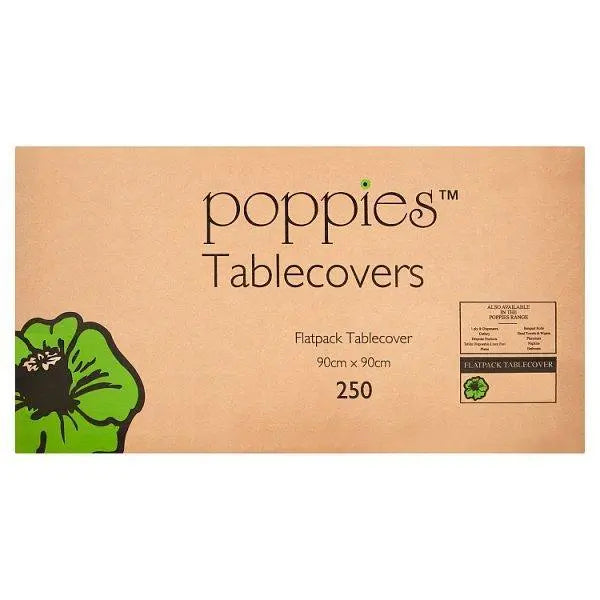 Poppies 250 Flatpack Tablecovers - Honesty Sales