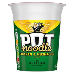 Pot Noodle Standard Pot Noodle Chicken & Mushroom 90 g (Case of 12) - Honesty Sales