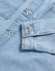 Pure Cotton Denim Relaxed Shacket Honesty Sales