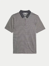 Pure Supima Cotton Geometric Polo Shirt - Honesty Sales