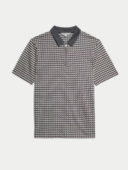 Pure Supima Cotton Geometric Polo Shirt - Honesty Sales