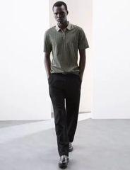 Pure Supima Cotton Geometric Polo Shirt - Honesty Sales
