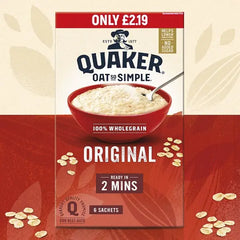 Quaker Oat So Simple Original Porridge Sachets (Case of 8) - Honesty Sales