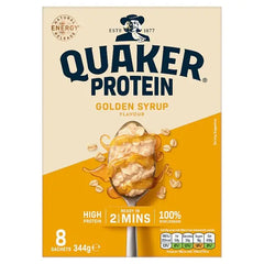 Quaker Oat So Simple Protein Golden Syrup Porridge Sachets 8x43g (Case of 6) Kellogg's