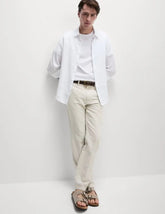 Regular Fit Cotton Linen Blend Chinos Honesty Sales