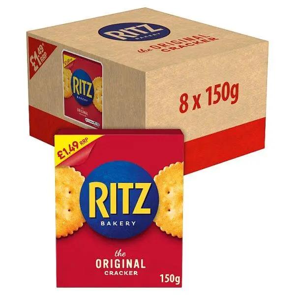 Ritz Bakery Original Cracker Box 150g (Case of 8) - Honesty Sales U.K