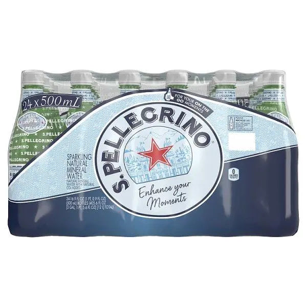San Pellegrino Sparkling Natural Mineral Water 12x500ml (Case of 12) - Honesty Sales