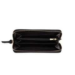 Serene Black Vegan Zip Around Wallet - Honesty Sales U.K