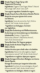 Simply Organic Peppermint Syrup - Honesty Sales U.K