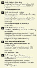 Simply Sugar Free Raspberry Syrup - Honesty Sales U.K