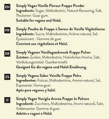 Simply Vegan Vanilla Frappe Powder - Honesty Sales U.K
