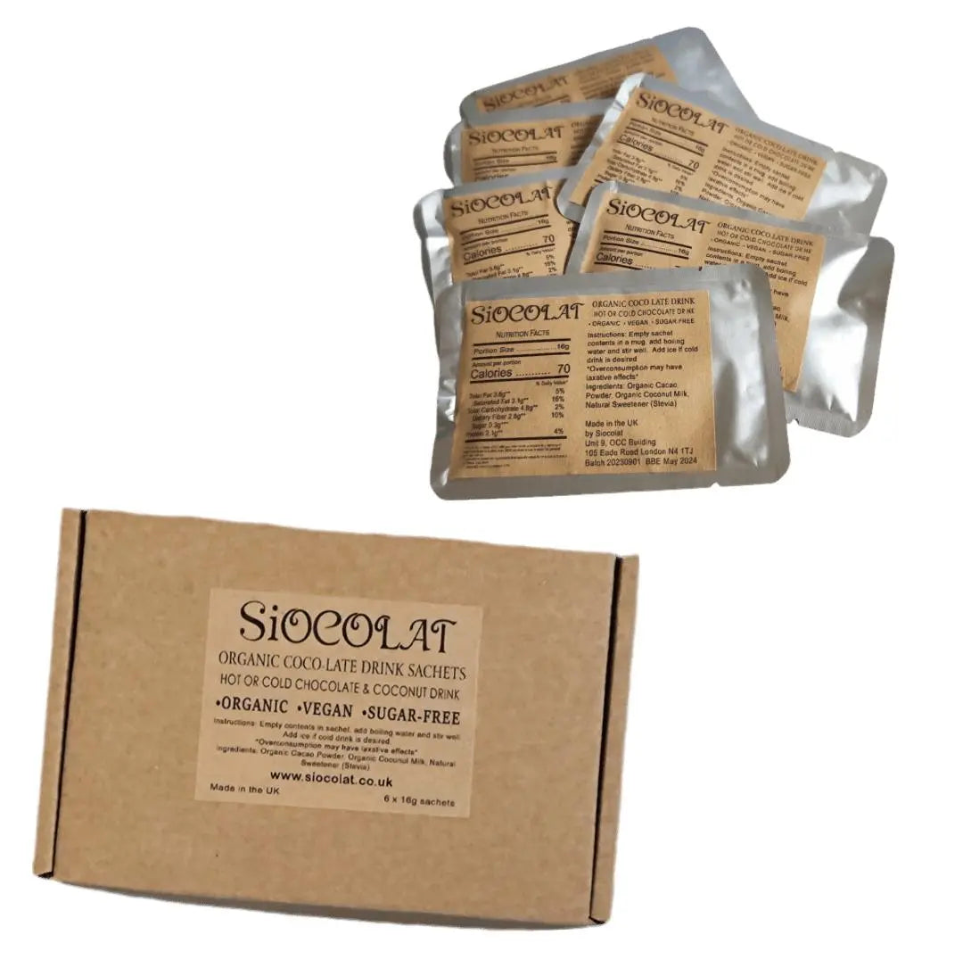 Siocolat Organic Vegan Sugar Free Low Calorie Chocolate Drink Hot or Cold - Honesty Sales