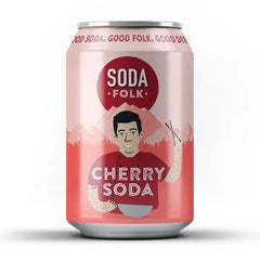 Soda Folk Cherry 330ml Can (Case of 24) - Honesty Sales