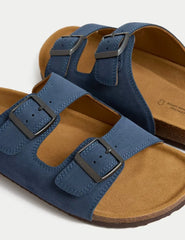 Suede Slip-On Corkbed Sandals Honesty Sales