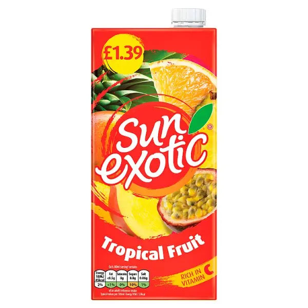 Sun Exotic Tropical Fruit 1 litre (Case of 12) Honesty Sales U.K