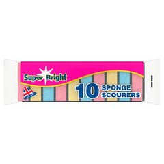 Super Bright 10 Sponge Scourers (Case of 40) - Honesty Sales