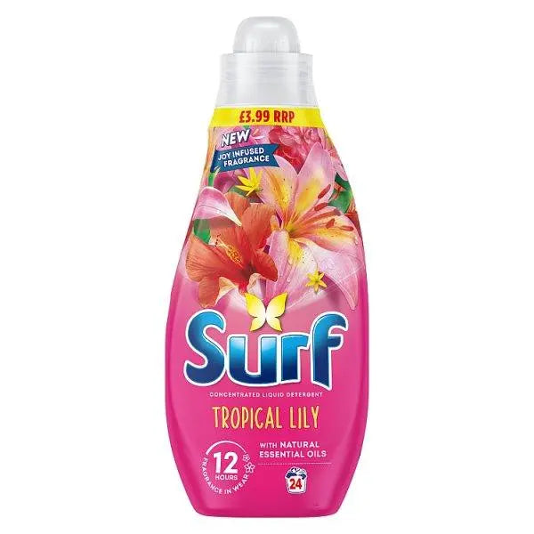 Surf Laundry Washing Tropical Lily 24 washes (Case of 4) - Honesty Sales U.K