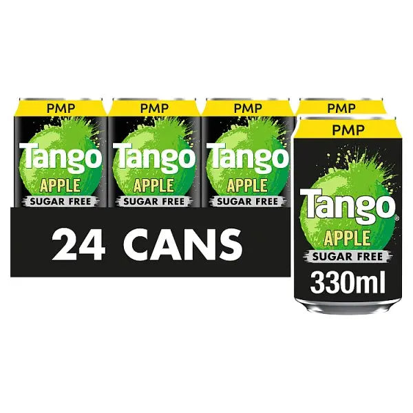 Tango Apple Sugar Free Can PMP 330ml (Case of 24) Honesty Sales U.K