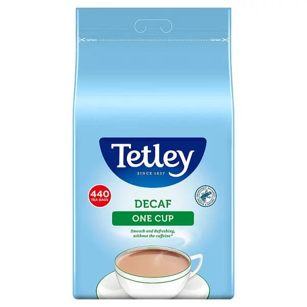Tetley Decaf One Cup 440 Tea Bags 0.88kg Tetley