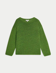Textured Crew Neck Jumper Honesty Sales