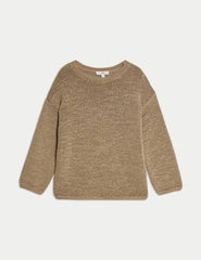 Textured Crew Neck Jumper Honesty Sales