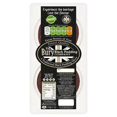 The Bury Black Pudding Company 4 Traditional Black Pudding Slices 230g - Honesty Sales