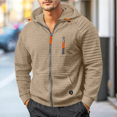 To optimize the product title, I suggest the following modification:
Men's Zip-up Hooded Sweatshirt - Winter Hooded Coat Pullover. Dropshipman