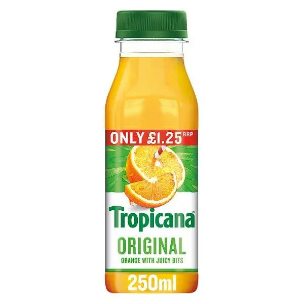Tropicana Original Orange with Juicy Bits 250ml (Case of 8) - Honesty Sales