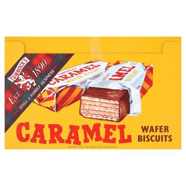 Tunnock's Caramel Wafer Biscuits 48 x 30g (Case of 288) - Honesty Sales U.K