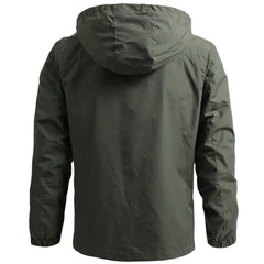 Waterproof Tactical Men's Windbreaker Jacket with Hood - Ideal for Outdoor Sports, Military Field, and Climbing - European Sizes S-5XL - Thin and Lightweight Outwear Dropshipman