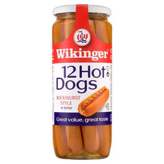 Wikinger 12 Hot Dogs Bockwurst Style in Brine 1030g Wikinger