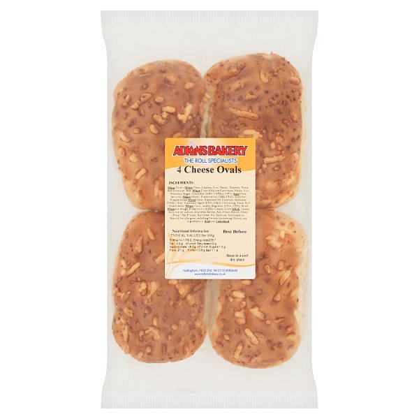 Adkins Bakery 4 Cheese Ovals (1 x 4pk) - Honesty Sales