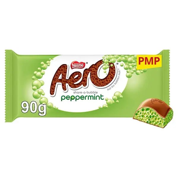 Aero Peppermint Chocolate Sharing Bar 90g (Case of 15) - Honesty Sales