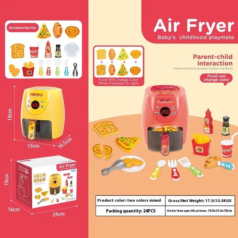 Air Fryer Simulation Kitchenware Kitchen Food Color Changeable Play House - Honesty Sales