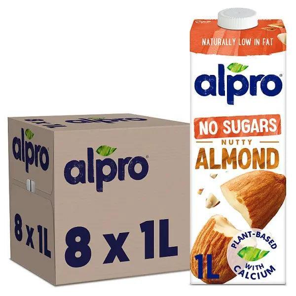 Alpro No Sugars Nutty Almond 1L (Case of 8) - Honesty Sales