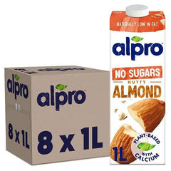 Alpro No Sugars Nutty Almond 1L (Case of 8) - Honesty Sales