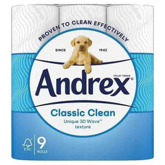 Andrex Classic Clean 9 Rolls (Pack of 4) - Honesty Sales