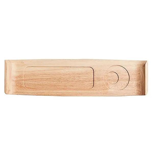 Arcoroc Mekkano Wood Board with Glass & Dish Locator 45cm - Honesty Sales