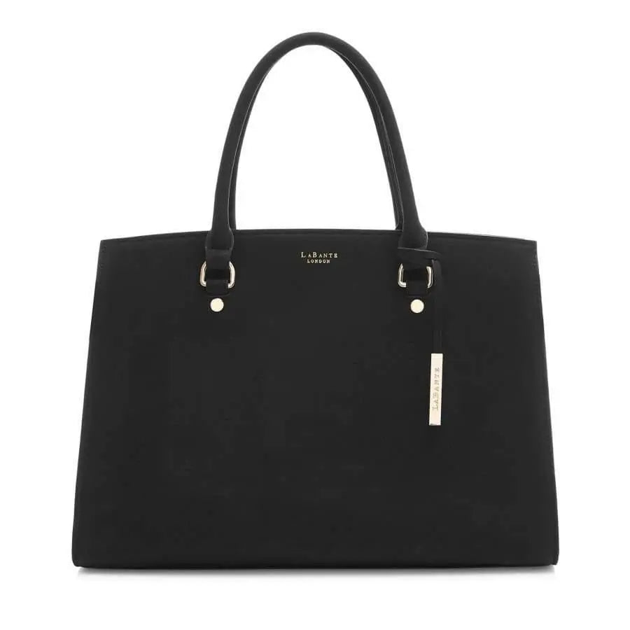 Aricia Black Vegan Laptop Bag - Honesty Sales
